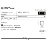Kinkiet zewnętrzny FRAME WALL DARK GRAY Azzardo IP54 AZ2132 nowoczesny w kolorze ciemnej szarości  - 2