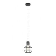 Lampa wisząca Constantin MDM2272-1 Italux styl vintage lampa ma kolor czarny klosz jest z drutu o nietypowym kształcie