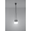 LAMPA WISZĄCA DIEGO 3  SZARA SOLLUX  Lampa Ścienna NOWOCZESNY stal  SL.0576 metalowa lampa LED - 3
