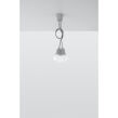 LAMPA WISZĄCA DIEGO 3  SZARA SOLLUX  Lampa Ścienna NOWOCZESNY stal  SL.0576 metalowa lampa LED - 4