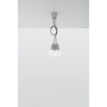 LAMPA WISZĄCA DIEGO 3  SZARA SOLLUX  Lampa Ścienna NOWOCZESNY stal  SL.0576 metalowa lampa LED - 4