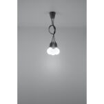 LAMPA WISZĄCA DIEGO 3  SZARA SOLLUX  Lampa Ścienna NOWOCZESNY stal  SL.0576 metalowa lampa LED - 6
