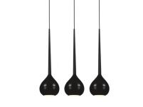 Lampa wisząca Aga 3 Black azzardo MD1289-3 BK AZ1064 czarna nowoczesna opływowy kształt 3 klosze - 2