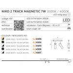 Reflektor NIKO 2 TRACK MAGNETIC 2X7W DO SZYNY MAGNETYCZNEJ AZZARDO BIAŁY - 2