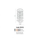 Plafon LUVIA 125 XL CHROME AZzardo AZ2574 elegancka szklane elementy ozdobne - 2