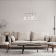 Lampa wisząca Alani PND-34375-4-BK Italux - 2