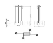 Lampa wisząca KUKKIA TH.004CZ THORO doniczka czarna  - 5