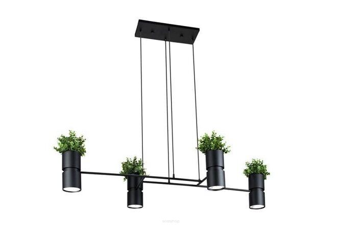 Lampa wisząca KUKKIA TH.004CZ THORO doniczka czarna 