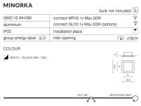 Lampa sufitowa nowoczesna biała MINORKA AZzardo AZ2801 ruchome źródło światła - 2