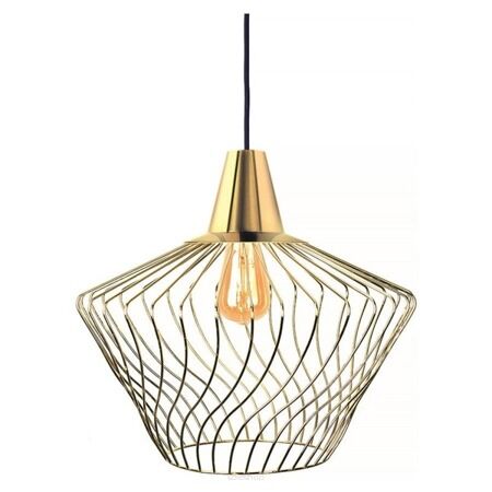 Lampa wisząca WAVE S 8861 Nowodvorski Gustowna lampa z ażurowym drucianym abażurem w kolorze złotym