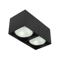 Oprawa natynkowa ES111 podwójna czarna stała