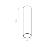 Lampa sufitowa natynkowa  Aquaform Pet Fine 25  tuba 46411 - 3