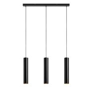 Lampa wisząca RUBEN 107882 Markslojd 3 CZARNE TUBY NA LISTWIE NOWOCZESNE STYLOWE 