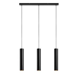 Lampa wisząca RUBEN 107882 Markslojd 3 CZARNE TUBY NA LISTWIE NOWOCZESNE STYLOWE 