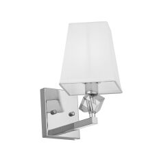 Kinkiet MONTERO W1 LUMINA DECO LDW 1249-1 (CHR+WT) Klasyczny elegancki