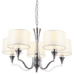 LAMPA WISZĄCA WASHINGTON PIĘCIORAMIENNA DESIGNERSKA  W STYLU NOWOJORSKIM  COSMO LIGHT P05915WH