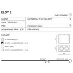 LAMPA NATYNKOWA  Eloy 2 czarny AZzardo AZ2138 czarny podwójny prostokąt - 2