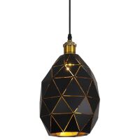 Lampa wisząca PESTICO LDP 8038-220 (BK+MD) Lumina Deco czarno- mosiężna