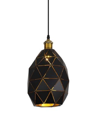 Lampa wisząca PESTICO LDP 8038-220 (BK+MD) Lumina Deco czarno- mosiężna