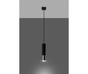 Lampa wisząca LOOPEZ SL.0940 Sollux tuba czarna/ chrom - 3