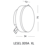 LAMPA SCHODOWA ELKIM LESEL 009A XL Osłona ze szkła akrylowego LED IP44/20 3000K / 4000K śr. 7,5 cm Biała - 6