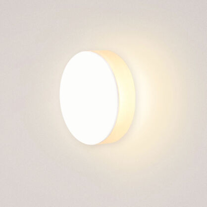 LAMPA SCHODOWA ELKIM LESEL 009A XL Osłona ze szkła akrylowego LED IP44/20 3000K / 4000K śr. 7,5 cm Biała