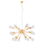 Lampa wisząca Theo Italux AD20000-18 Ma kształt rozgwiazdy 18 źródeł światła wykonano ją w stylu nowoczesnym z metalu o złotym wykończeniu - 2