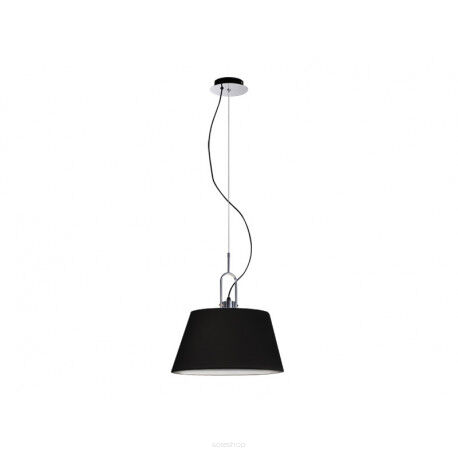  Lampa wisząca ALICANTE BLACK AZzardo AZ2292 czarny abażur z akrylową przesłoną nowoczesny  50 cm średnicy ścięty stożek 　