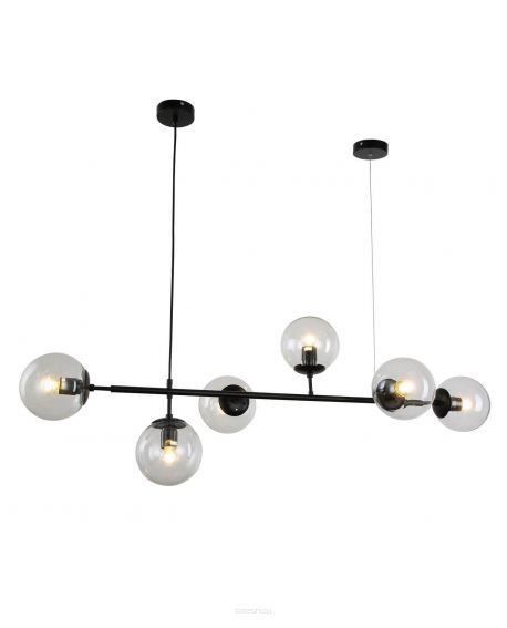 NOWOCZESNA LAMPA WISZĄCA CZARNA CEREDO LDP 6034-6 (BK) Lumina Deco