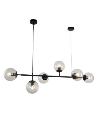 NOWOCZESNA LAMPA WISZĄCA CZARNA CEREDO LDP 6034-6 (BK) Lumina Deco