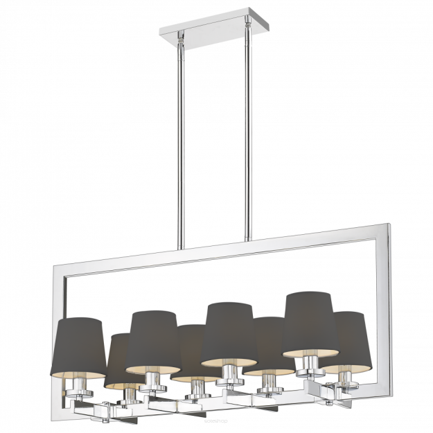 Lampa wisząca LONDON P08038BK cosmo light W nowojorskim stylu 8 źródeł światła