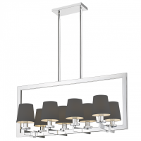 Lampa wisząca LONDON P08038BK cosmo light W nowojorskim stylu 8 źródeł światła