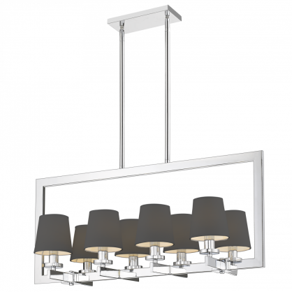 Lampa wisząca LONDON P08038BK cosmo light W nowojorskim stylu 8 źródeł światła