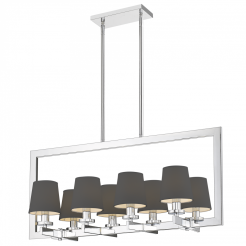 Lampa wisząca LONDON P08038BK cosmo light W nowojorskim stylu 8 źródeł światła