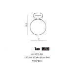 Plafon łazienkowy TAO LIN-1613-6W AZ2069 ma kolor chromu IP44 klosz z białego szkła - 3