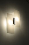 Lampa Szklany Kinkiet Na Ścianę FABIANO Chrom SL.0197 Nowoczesna mleczne szkło - 2