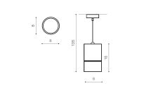 Lampa wisząca RAFFAEL AZzardo AZ3497 nowoczesna czarna  - 2