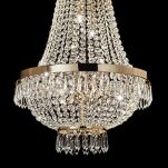 Lampa wisząca CAESAR SP9 ZŁOTY Ideal Lux 114736  klosz  z ciętych kryształów rama w kolorze chromu - 2