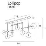 Lampa wisząca LOLLIPOP P0295 MAXLIGHT dekoracyjna elegancka wykonana z metalu o mosiężnym zabarwieniu  - 2