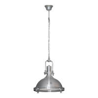 Lampa wisząca Madison Italux MA04099CA-001 lampa jest wykończona w kolorze satynowej stali w stylu industrialnym posiada przesłonę która zapobiega oślepieniu