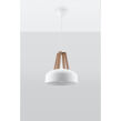 LAMPA WISZĄCA CASCO Biała/Czarne Drewno Oświetlenie LED stal Nowoczesna  SL.0388  SOLLUX LIGHTING - 2