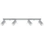 LAMPA SUFITOWA LISTWA SUFITOWA  RING 4L Szary SOLLUX  Lampa Ścienna NOWOCZESNY stal  SL.0453 metalowa lampa  SOLLUX LIGHTING tuby - 3