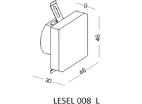 LAMPA SCHODOWA ELKIM LESEL 008 L Kwadratowa biała aluminium+szkło akrylowe LED 3000K/4000K  IP44/20 - 4