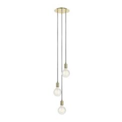 Lampa wisząca Sky 106333 Markslojd mosiądz minimalistyczna trzy zwisy 