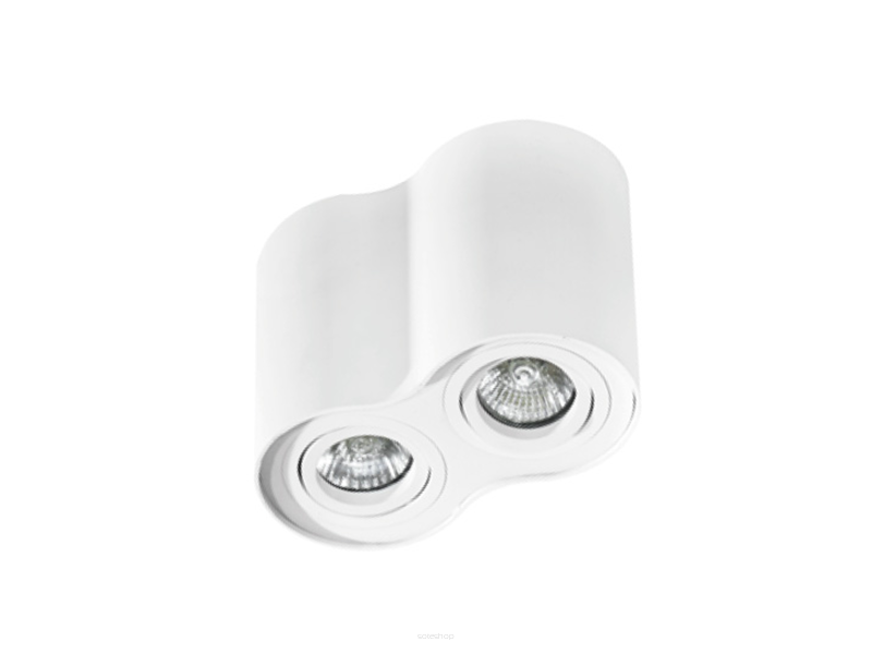 LAMPA NATYNKOWA   Bross 2 biały AZzardo AZ0859 techniczna biała podwójna 