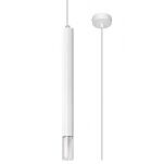 Lampa wisząca WEZYR 1 SL.0957 SOLLUX LIGHTING biała tuba szklana końcówka - 4