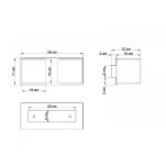 Kinkiet QUAD SL.0656 Sollux dwa białe kwadraty, dwa źródła światła - 4