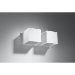 Kinkiet QUAD SL.0656 Sollux dwa białe kwadraty, dwa źródła światła - 3