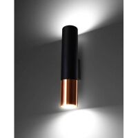 Kinkiet LOOPEZ SL.0944 Sollux czarny/ miedź świeci góra- dól