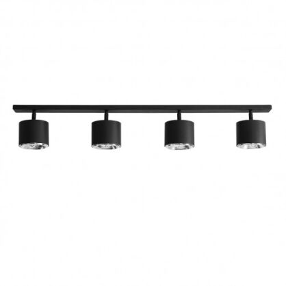 Lampa sufitowa BOT CEILING BLACK czarna 4 reflektory na szynie ALDEX 1047PL_L  